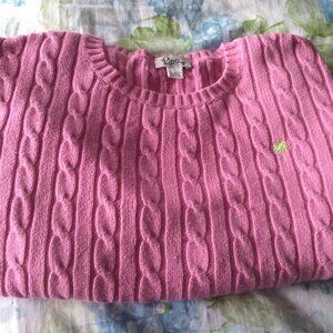 Lilly Pulitzer: Hot Pink & Green Crew Neck